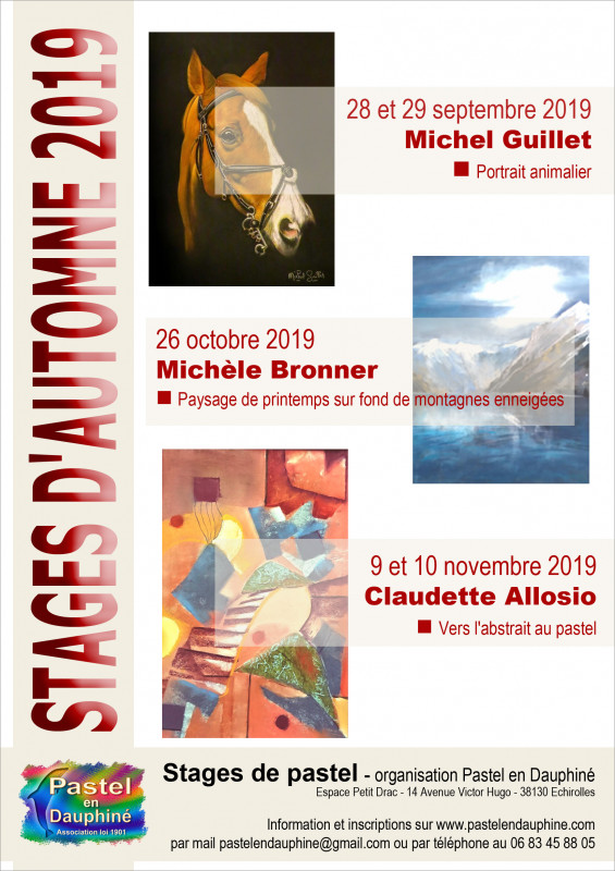 Stages d'automne 2019 - Organisation Pastel en Dauphiné