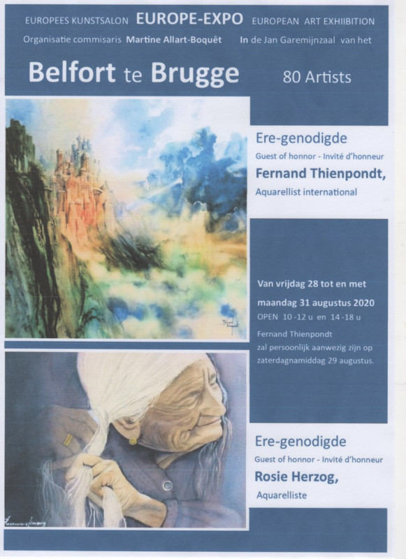 Salon européen arts plastiques Bruges Belgique - Aout 2020