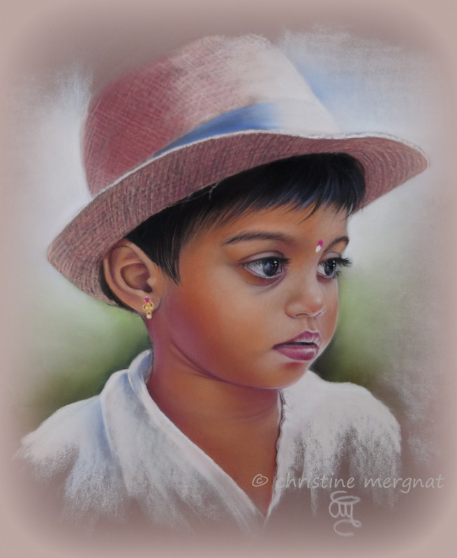 Stage de Christine MERGNAT 5e biennale de pastel en Dauphiné - Le Portrait