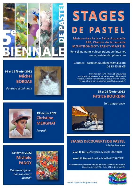 Stages de pastel 5e biennale de pastel en dauphiné Février 2022
