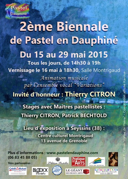 Affiche officielle 2 ème Biennale de Pastel en Dauphiné