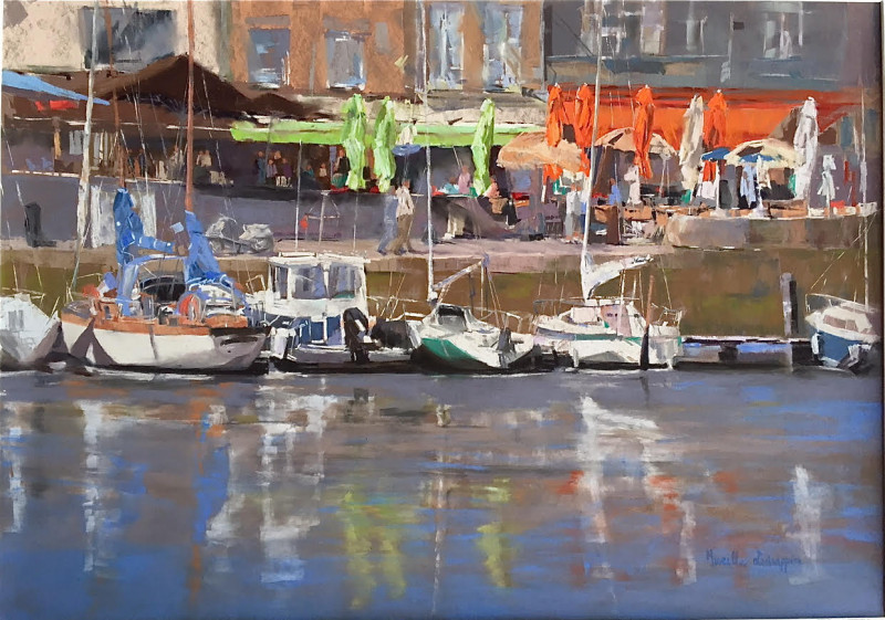 Mireille Ledrappier - Vieux bassin de Honfleur - Pastel